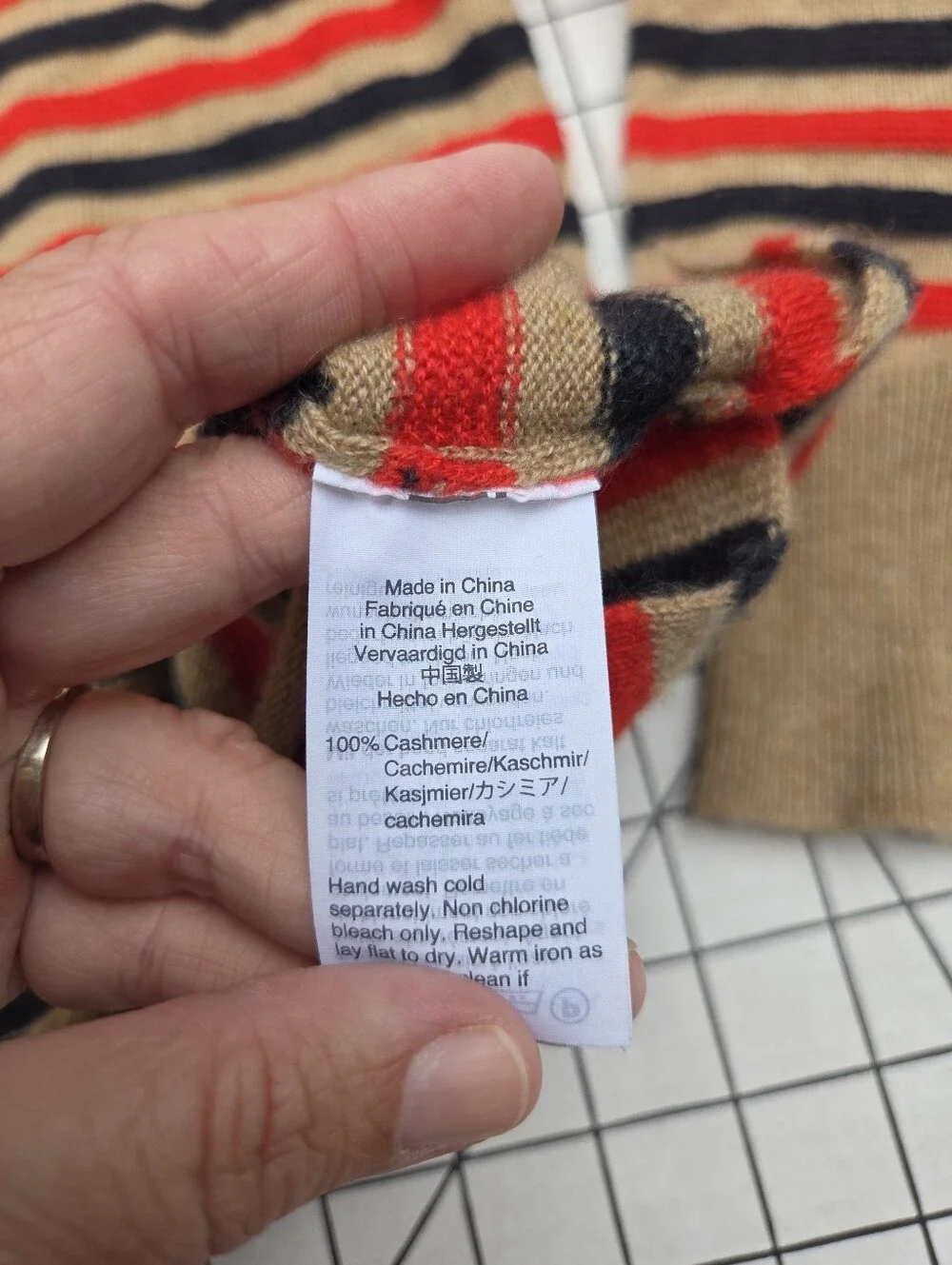 J. Crew Striped Cashmere Sweater